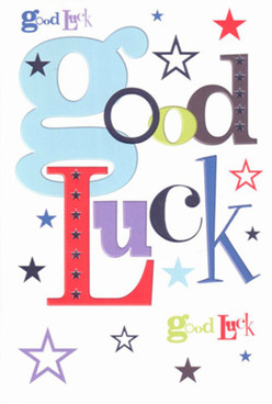 Brimming with cheerful encouragement, this good luck card mirrors the uplifting spirit found across Brockley-from the cozy cafés near Brockley Station to the vibrant allotments along Avignon Road. The card's centerpiece-the phrase 'Good Luck'-is set in a harmonious blend of fonts and glowing colours: a soft, welcoming blue for the 'g', followed by exuberant swathes of scarlet, deep purple, and lively moss green. The crisp white backdrop makes each letter pop, recalling the clean freshness of a new bouquet or the tranquil brightness of a spring morning. Scattered delicately throughout are stars of different sizes and hues-inky navy, gentle lavender, dusted lime and sunny lemon-echoing the twinkle of evening lights at monthly local gatherings. There's a natural energy to the arrangement: letters that leap with anticipation, and a constellation of whimsy that seems to dance beneath your gaze. As your hand slides over its surface, the card reveals a subtle, satisfying smoothness-inviting to the touch, much like polished ribbon or finely pressed petals. Ideal for moments big and small-like wishing a neighbour luck on a new venture or cheering on a friend's performance at Brockley Jack-the card feels like a personal token of belief and pride. It's a perfect finishing flourish when paired with an artful bouquet, as if carrying with it the hope and optimism of Brockley itself.